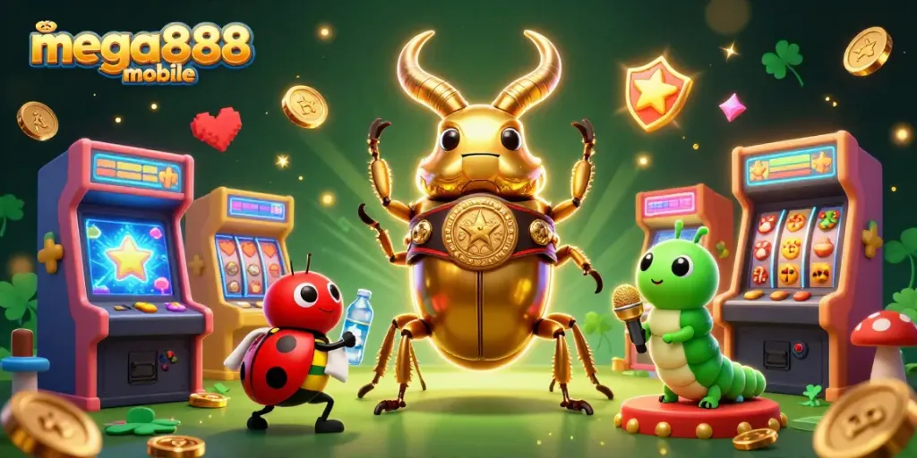 Engage with mega888 mobile's thrilling gaming experience featuring vibrant characters and elements.
