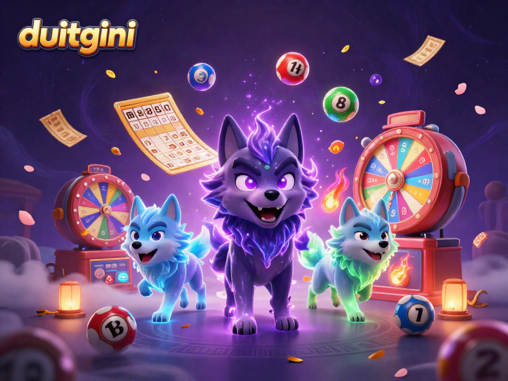 Experience the excitement of Duitgini with vibrant characters and dynamic lottery elements.