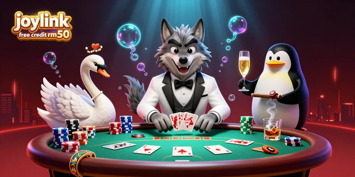 Engage with joylink free credit rm50 at a lively baccarat table featuring captivating characters.
