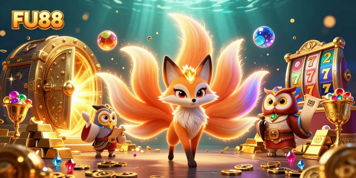 Engage with the thrilling FU88 casino experience, featuring vibrant characters amidst dazzling game elements