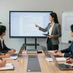 Legal professionals collaborating effectively in a modern office setting, showcasing such a good point about teamwork in law.